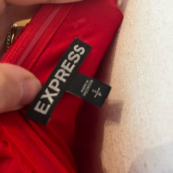 EXPRESS Red Lace Mini Party Dress - Picture 5 of 5